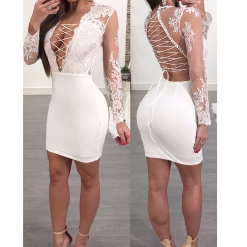 Lace mini dress